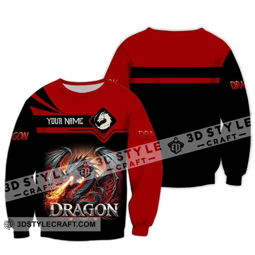 Unisex Shirt Custom Name For Dragon Lover T-Shirt Hoodie Long Sleeve / S T-Shirt