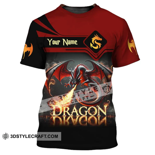 Unisex Shirt, Custom Name Shirt for Dragon Lover, Dragon T-Shirt Hoodie Long Sleeve Shirt style option 2