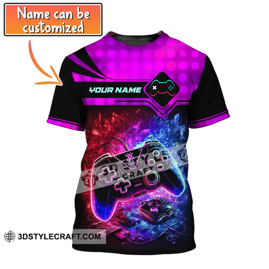 Unisex Shirt Custom Name For Gamer T-Shirt Gift Game Lover T-Shirt