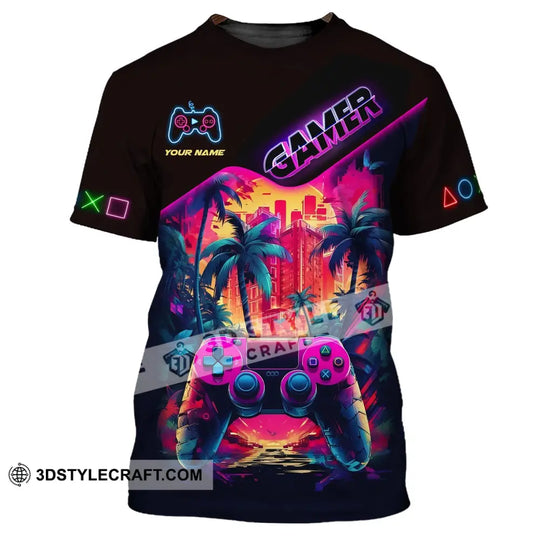 Unisex Shirt, Custom Name Shirt for Gamers, Gamer T-shirt, Gift for Game Lover style option 2