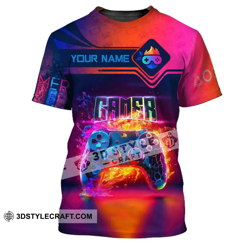 Unisex Shirt Custom Name For Gamers Gamer T-Shirt Gift Game Lover T-Shirt / S