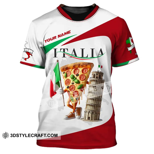 Unisex Shirt, Custom Name Shirt for Italia Lover, Italia T-Shirt Hoodie Long Sleeve Shirt style option 2