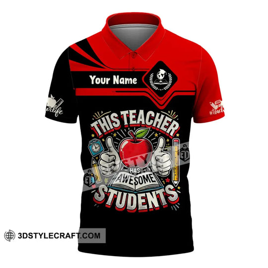 Unisex Shirt, Custom Name Shirt for Teacher, Teacher Life Tee, Back To School Gift style option 4