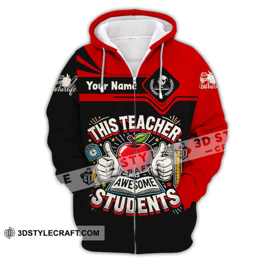 Unisex Shirt, Custom Name Shirt for Teacher, Teacher Life Tee, Back To School Gift style option 3