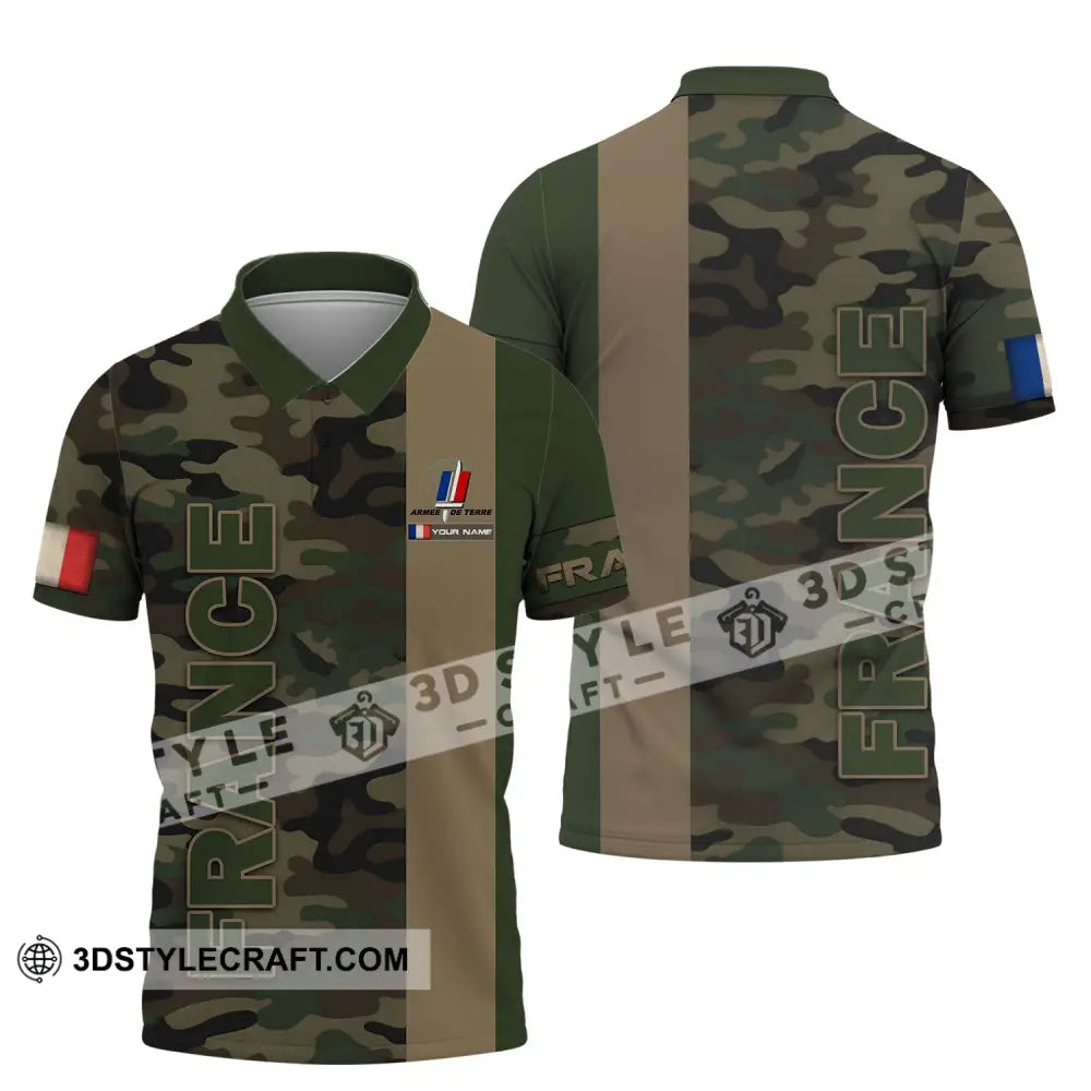 Unisex Shirt - Custom Name France Armee De Terre Polo / S T-Shirt