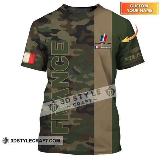 Unisex Shirt - Custom Name Shirt - France Armee De Terre Name Shirt style option 1