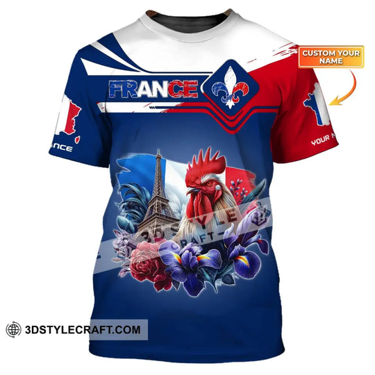 Unisex Shirt, Custom Name France Shirt, France Lovers T-Shirt, French Gift style option 1