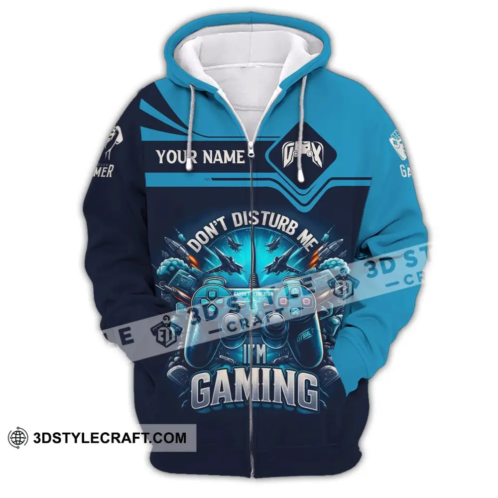 Unisex Shirt Custom Name Gamer For Game Lover Apparel Zipper Hoodie / S T-Shirt