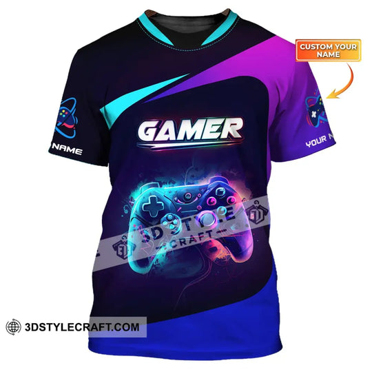 Unisex Shirt, Custom Name Gamer Shirt, Gamer T-shirt, Gift for Game Lover style option 1