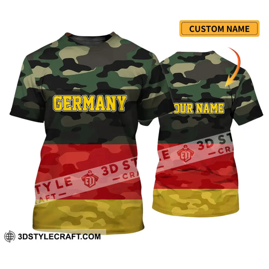 Unisex Shirt - Custom Name Shirt - Germany All Over 3D Name Shirt style option 1