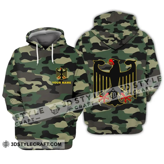 Unisex Shirt - Custom Name Shirt - Germany Camo All Over Shirt style option 3
