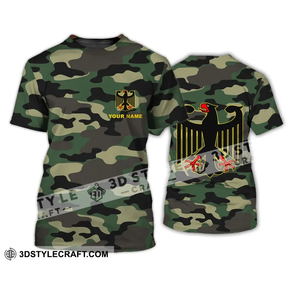 Unisex Shirt - Custom Name Germany Camo All Over T-Shirt / S T-Shirt