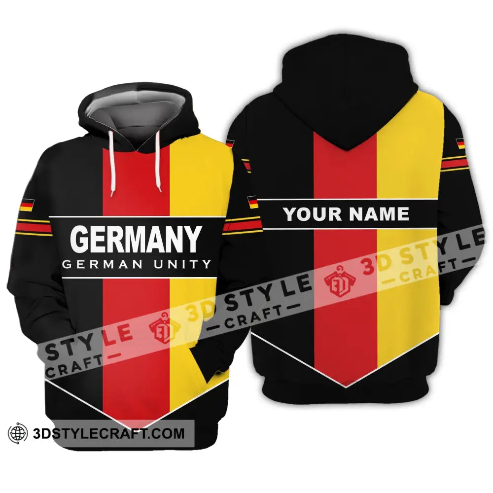 Unisex Shirt - Custom Name Germany German Unity Hoodie / S T-Shirt