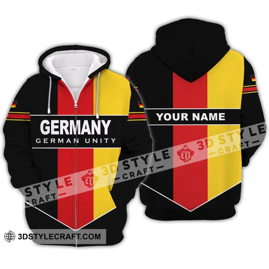Unisex Shirt - Custom Name Shirt - Germany German Unity Shirt style option 4