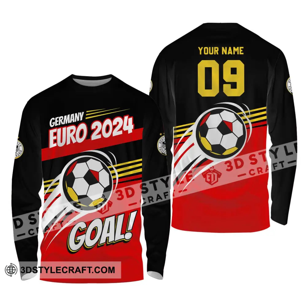 Unisex Shirt - Custom Name Germany National Team Euro 2024 Goal! Long Sleeve / S T-Shirt