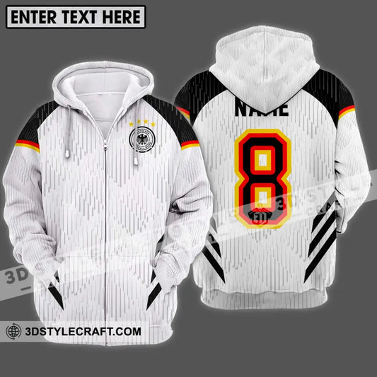 Unisex Shirt - Custom Name Germany National Team Zipper Hoodie / S T-Shirt