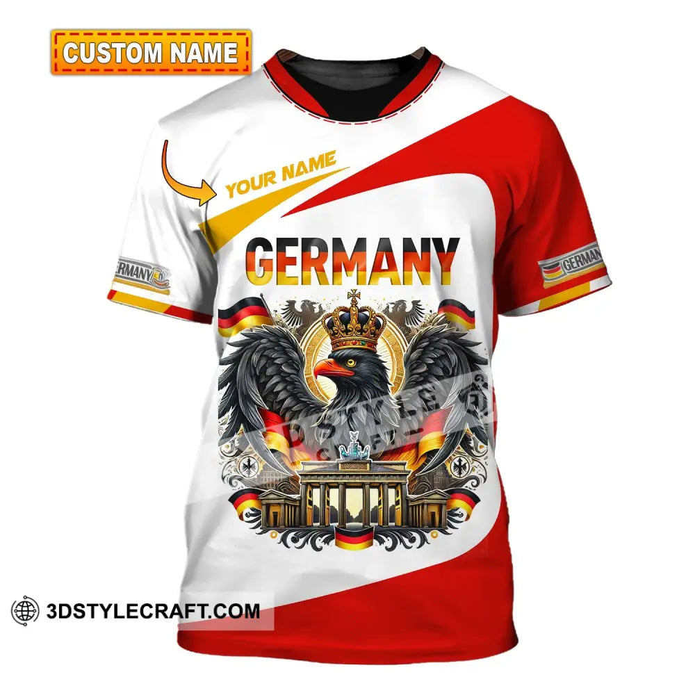 Unisex Shirt Custom Name Germany Polo Long Sleeve Gift T-Shirt