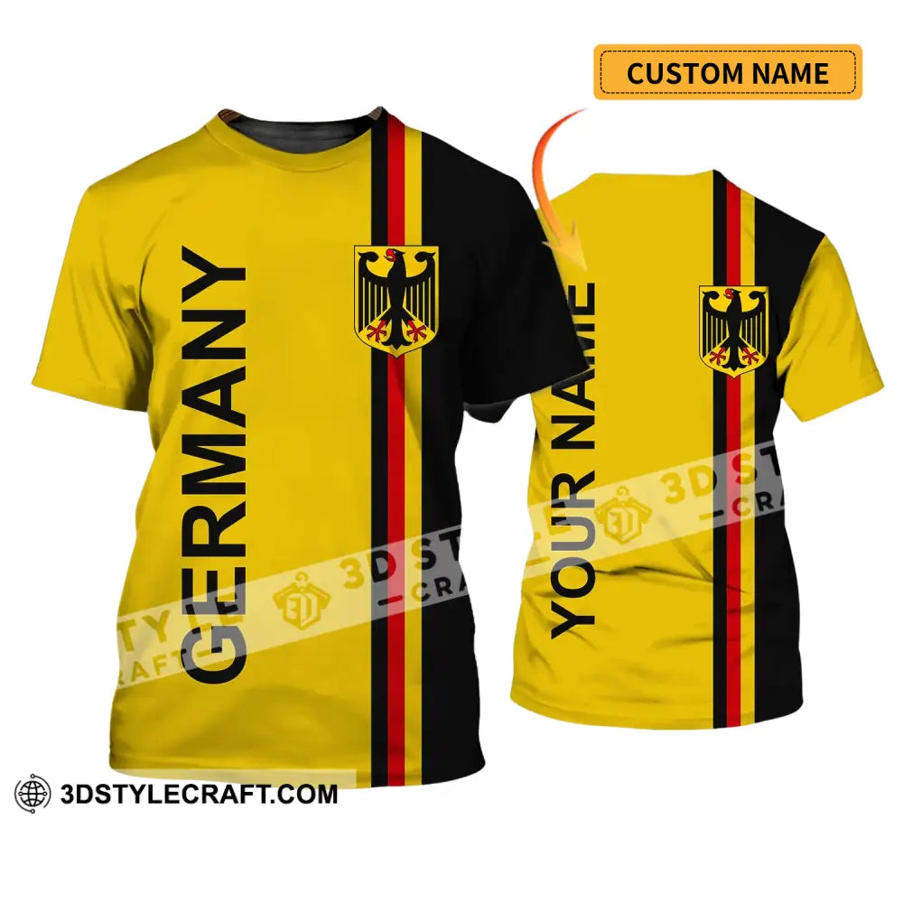 Unisex Shirt - Custom Name Germany Straight All Over Style T-Shirt