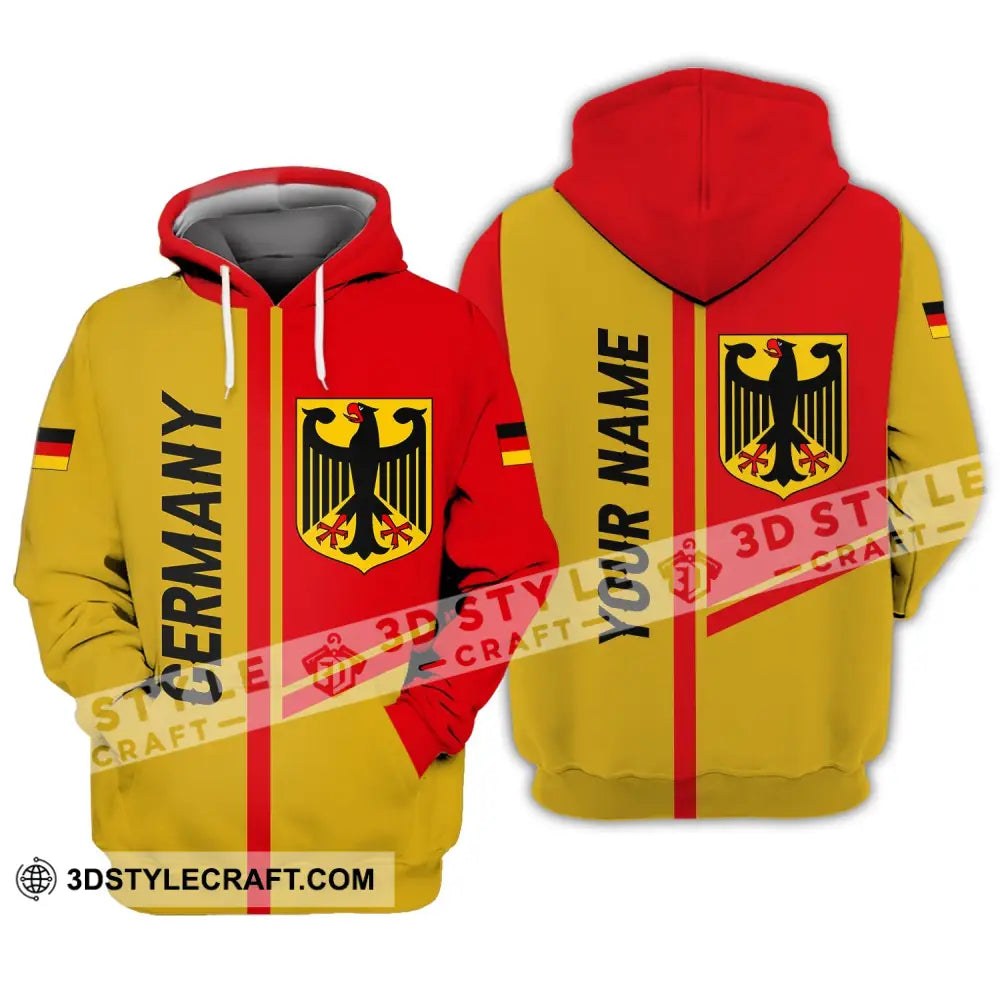 Unisex Shirt - Custom Name Germany Style 3D Hoodie / S T-Shirt