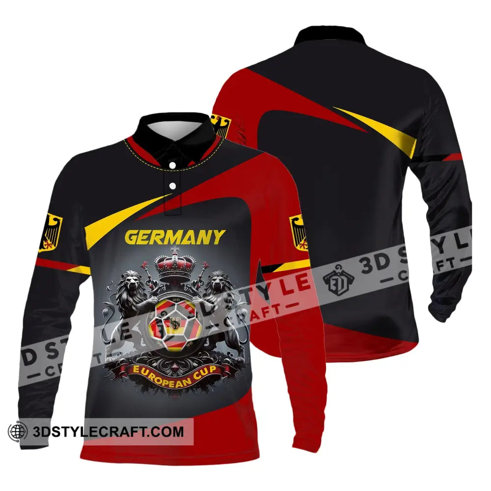 Unisex Shirt Custom Name Germany T-Shirt German Polo Love Gift Long Sleeve / S