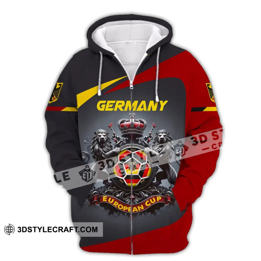 Unisex Shirt Custom Name Germany T-Shirt German Polo Love Gift Zipper Hoodie / S