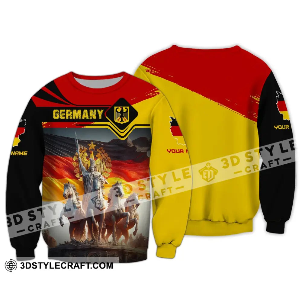 Unisex Shirt Custom Name Germany T-Shirt German Pride Gift Long Sleeve / S