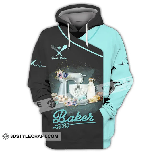 Unisex Shirt - Custom Name Shirt - Gift For Baker Kitchen, Custom Name Chef Shirt style option 3