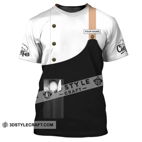 Unisex Shirt - Custom Name Shirt - Gift For Baker Kitchen, Custom Name Shirt For Chef, Knife Fork Spoon style option 2