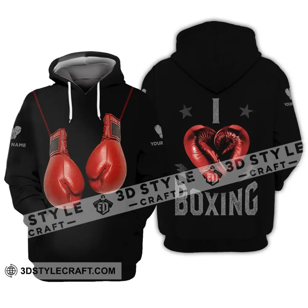 Unisex Shirt - Custom Name Gift For Boxing Lover Hoodie / S T-Shirt