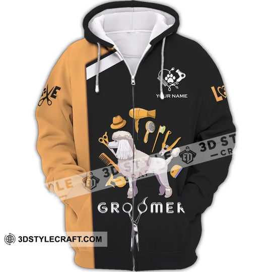 Unisex Shirt - Custom Name Shirt - Gift For Groomer, Custom Groomer Name Shirt style option 4