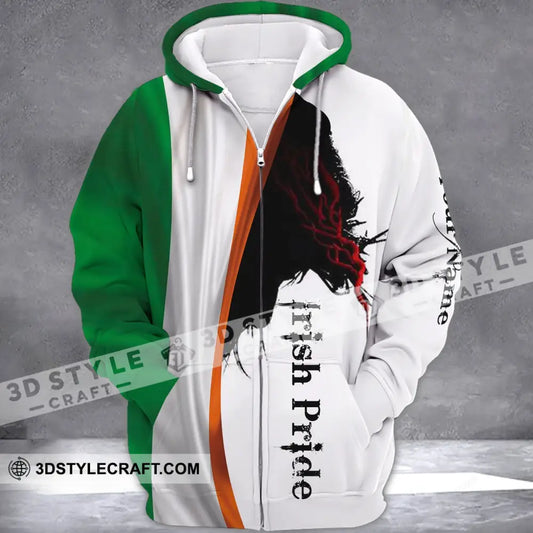 Unisex Shirt - Custom Name Gift For Patrick’s Day Happy Saint Zipper Hoodie / S T-Shirt