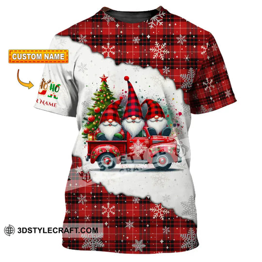 Unisex Shirt, Custom Name Gnome Christmas Shirt, Christmas Polo Long Sleeve Shirt, Christmas Gift style option 1