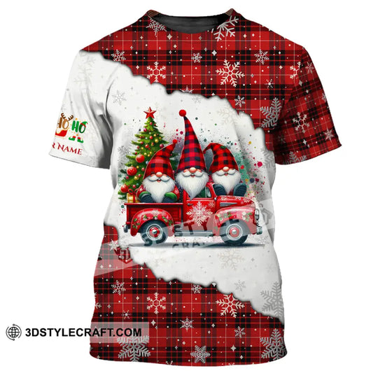 Unisex Shirt, Custom Name Gnome Christmas Shirt, Christmas Polo Long Sleeve Shirt, Christmas Gift style option 2