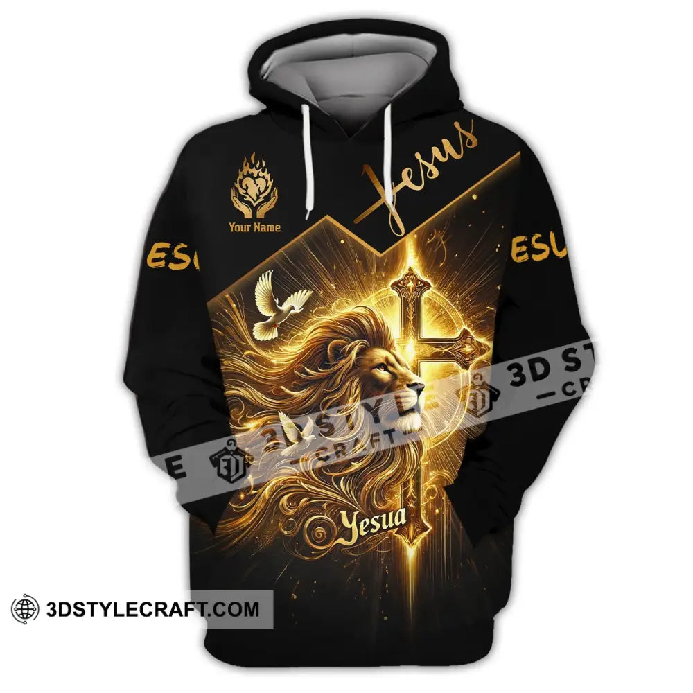 Unisex Shirt - Custom Name Golden Jesus Hoodie / S T-Shirt