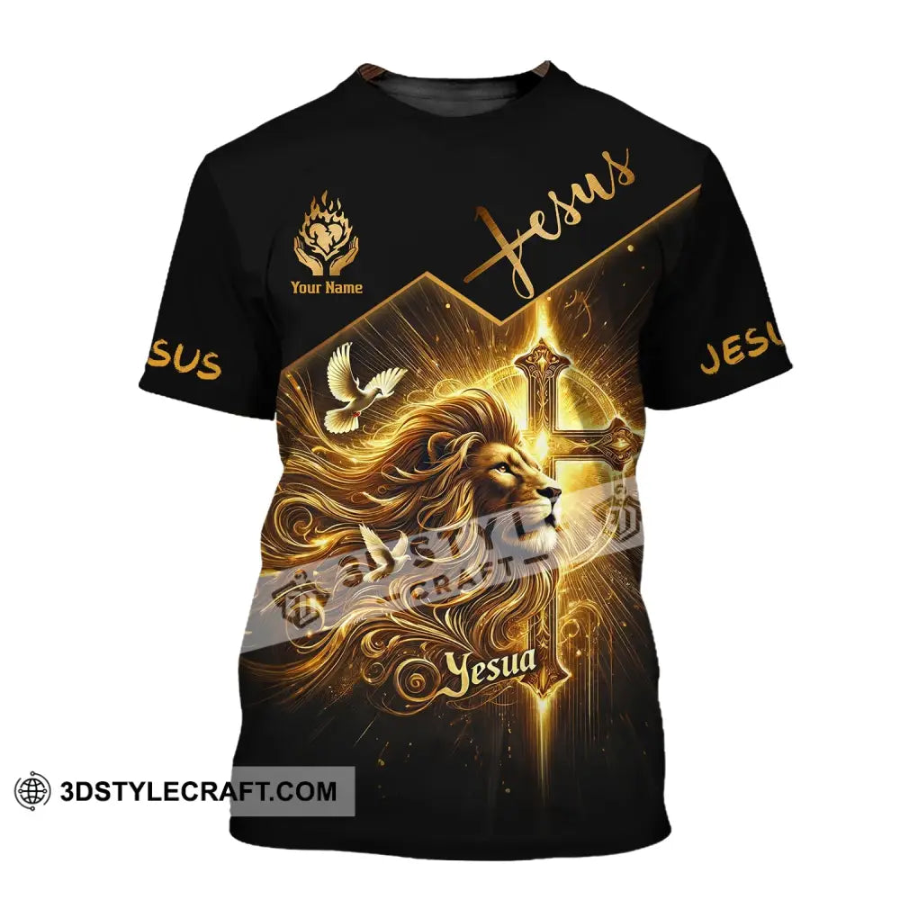 Unisex Shirt - Custom Name Golden Jesus T-Shirt / S T-Shirt