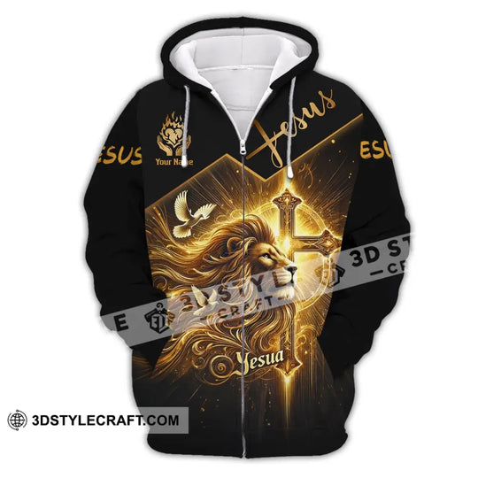 Unisex Shirt - Custom Name Golden Jesus Shirt style option 3