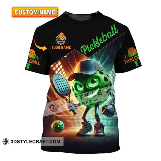 Unisex Shirt - Custom Name Shirt Green Pickleball style option 1