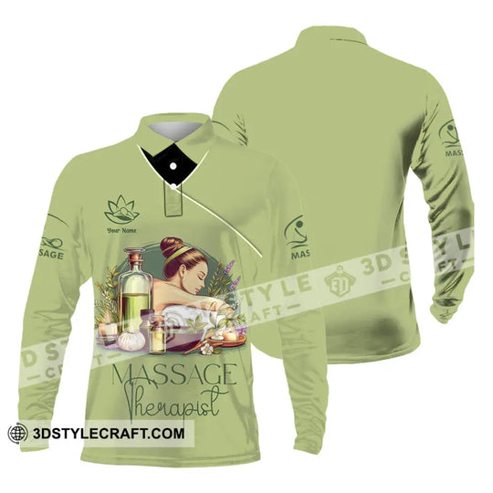 Unisex Shirt - Custom Name Shirt Green Tea Massage Therapist style option 3