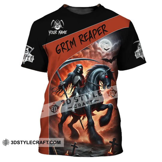 Unisex Shirt, Custom Name Grim Reaper Shirt, Grim Reaper T-Shirt style option 2