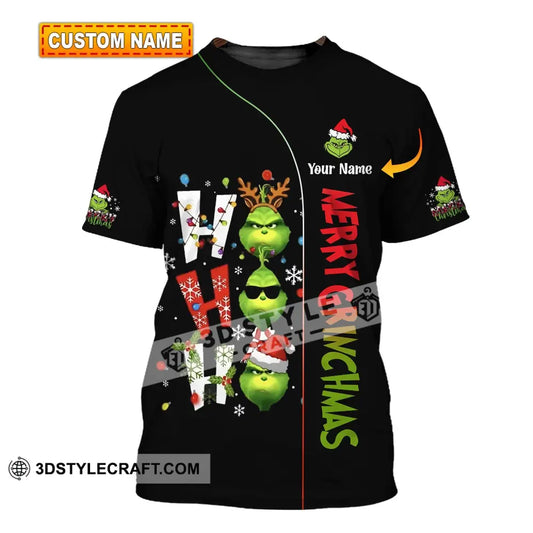 Unisex Shirt Custom Name Grinch Christmas Merry Grinchmas Gift T-Shirt