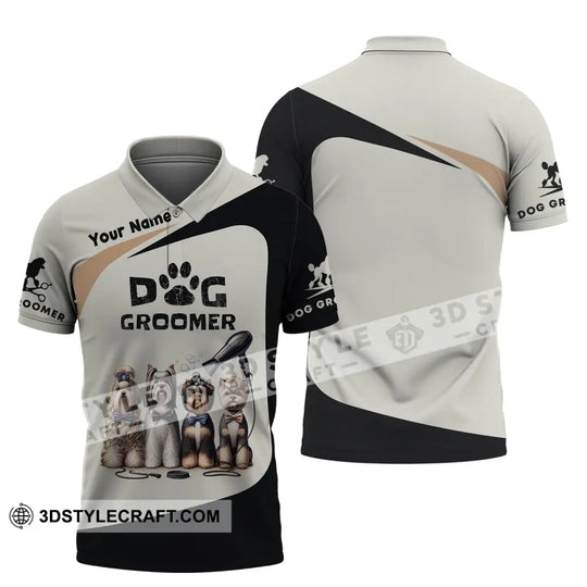 Unisex Shirt, Custom Name Groomer Shirt, Dog Groomer Hoodie, Pet Grooming T-Shirt style option 4
