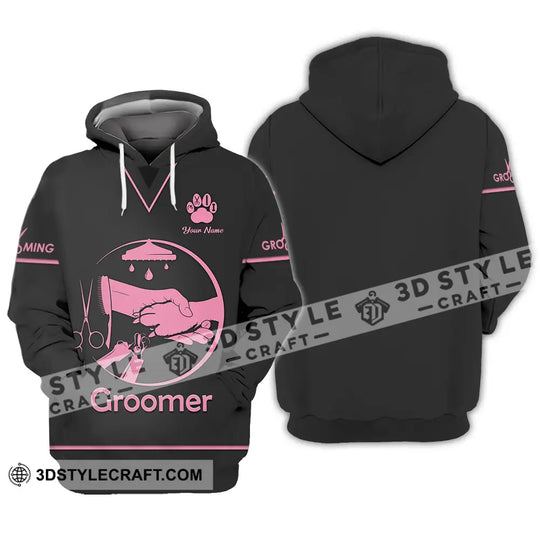 Unisex Shirt - Custom Name Groomer Shirt, Grooming style option 3