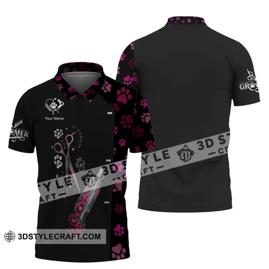 Unisex Shirt, Custom Name Groomer Shirt, Pet Grooming T-Shirt, Gift for Groomers style option 4