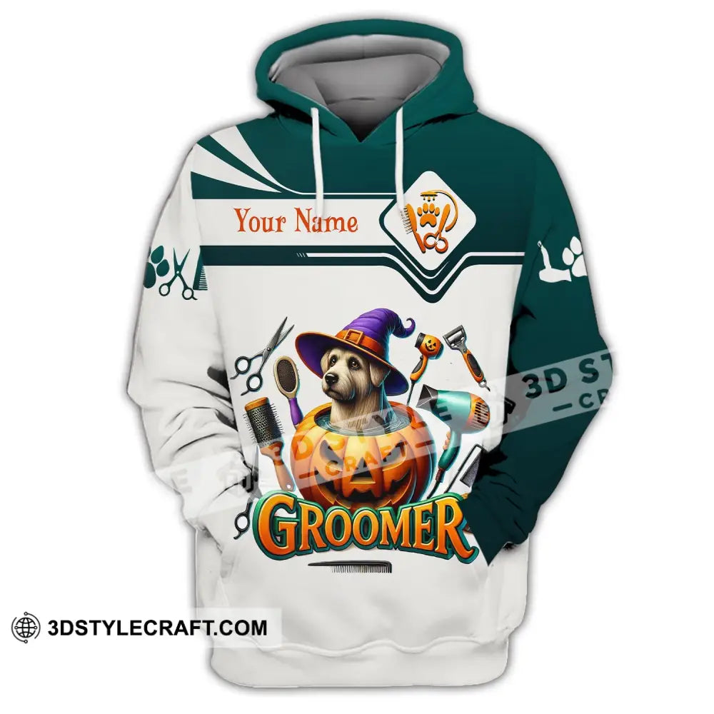 Unisex Shirt Custom Name Groomer Pet Grooming T-Shirt Hoodie Long Sleeve / S T-Shirt