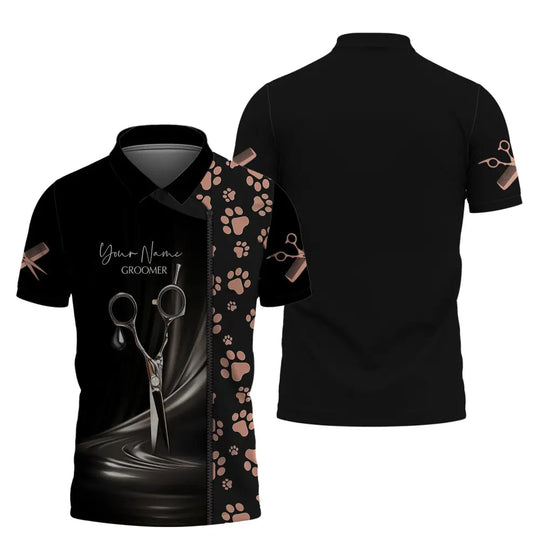 Unisex Shirt, Custom Name Groomer Shirt, Groomer T-Shirt, Gift for Groomer style option 3