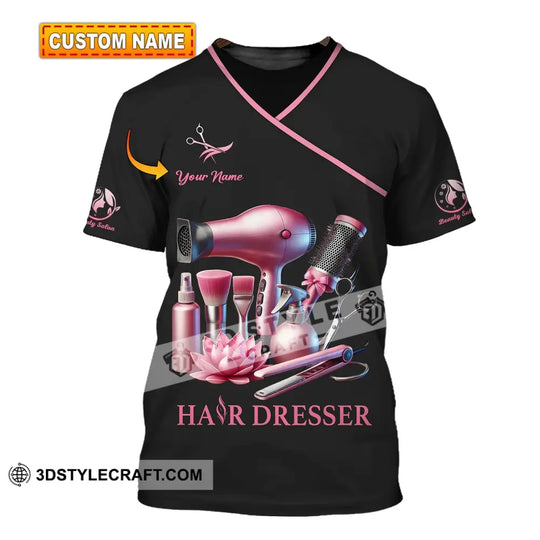 Unisex Shirt - Custom Name Hair Dresser Shirt style option 1