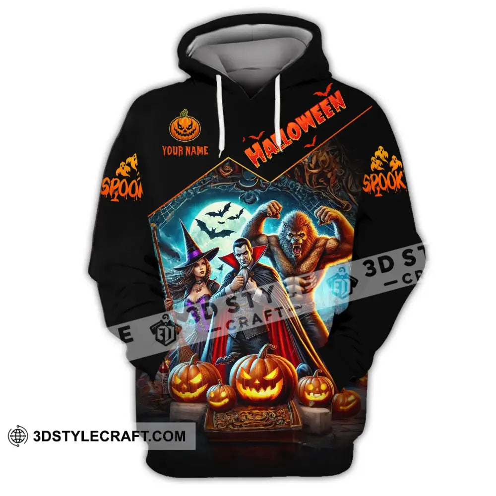 Unisex Shirt - Custom Name Halloween Spooky Hoodie / S T-Shirt