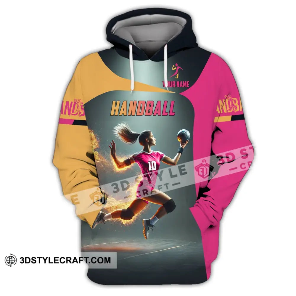 Unisex Shirt - Custom Name Handball Hoodie / S T-Shirt