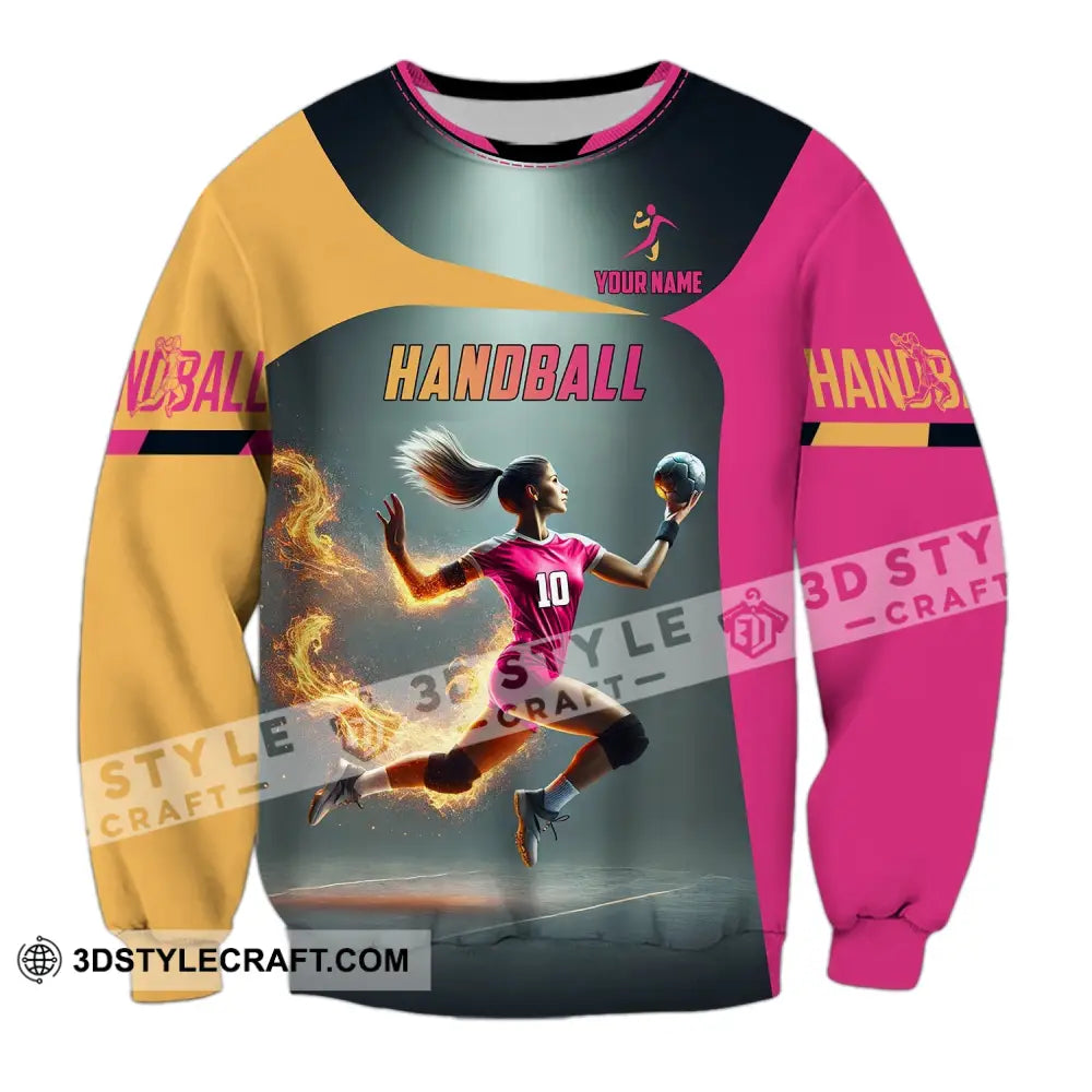 Unisex Shirt - Custom Name Handball Long Sleeve / S T-Shirt