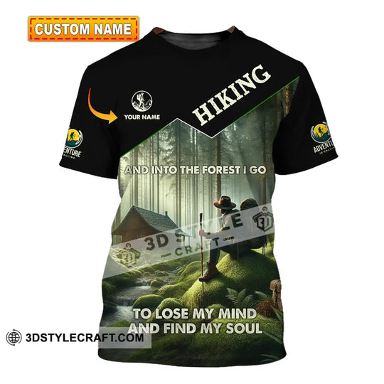 Unisex Shirt, Custom Name Hiking Shirt, Hiking Polo Long Sleeve, Hiking Lover Gift style option 1